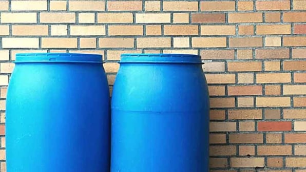 Blue water barrels